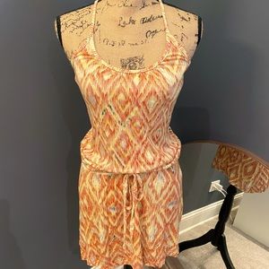 H&M Summer Criss Cross Orange Geo Dress